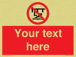 Custom Do not use watercraft in the vicinity of piers